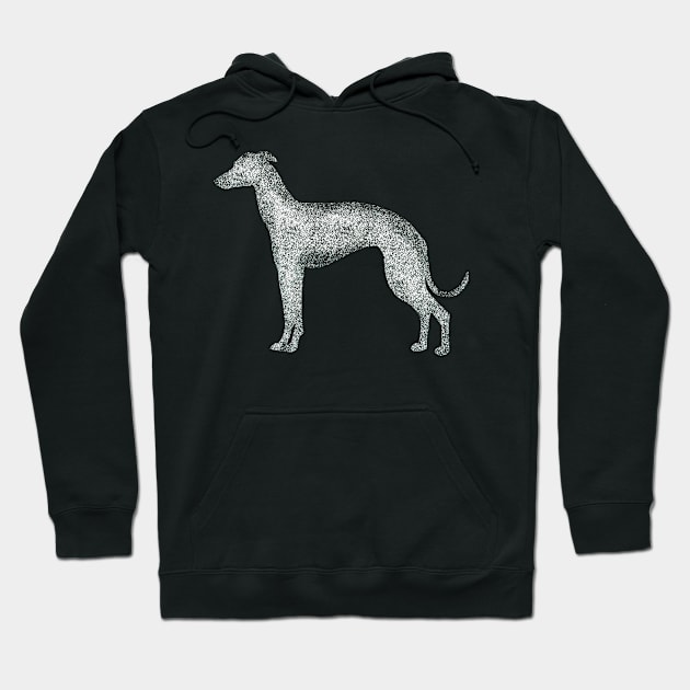 Monochrome textured Greyhound Hoodie by HillySeonard